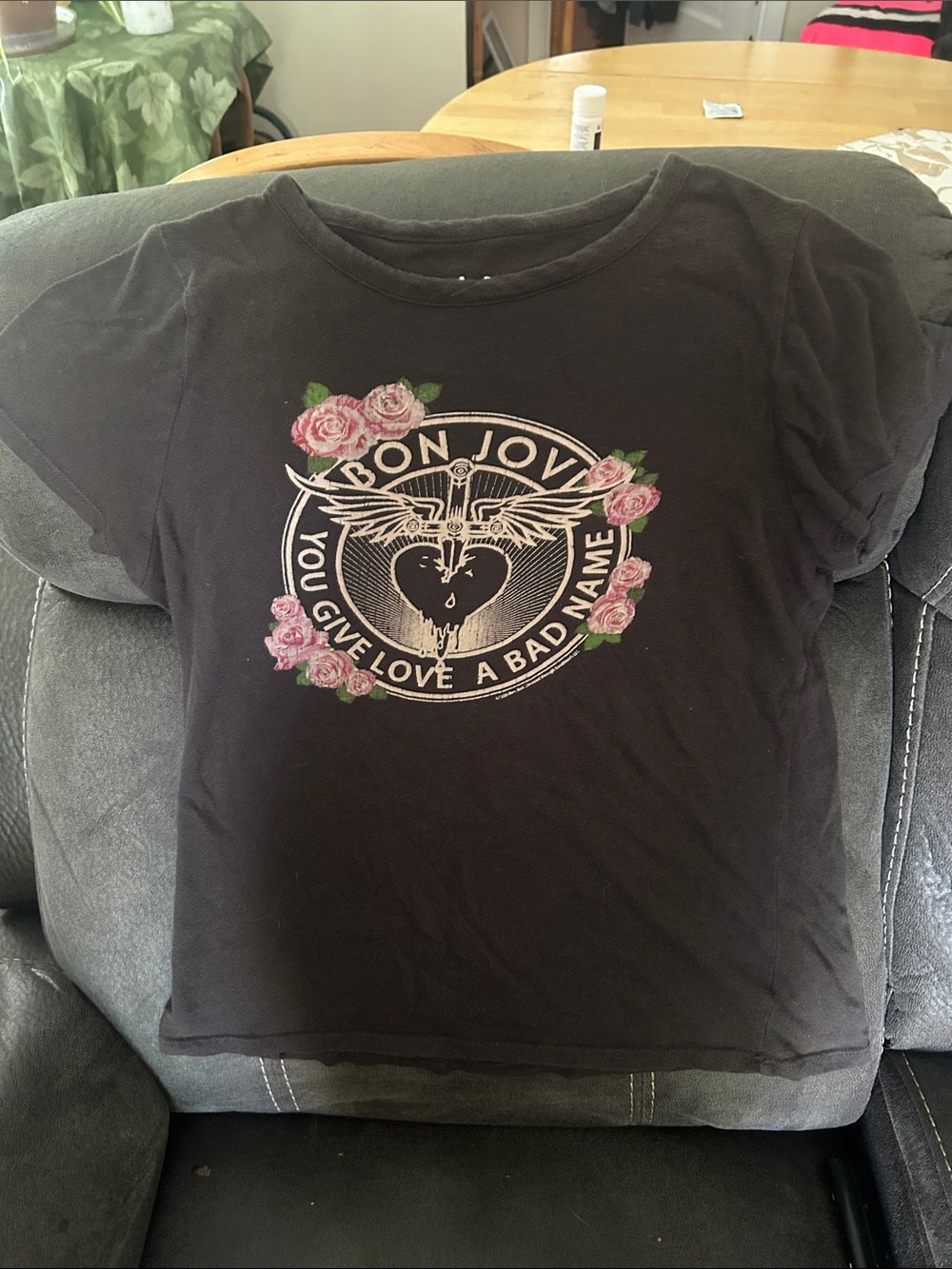 Bon Jovi Kids Black Graphic Tee - You Give Love a Bad Name